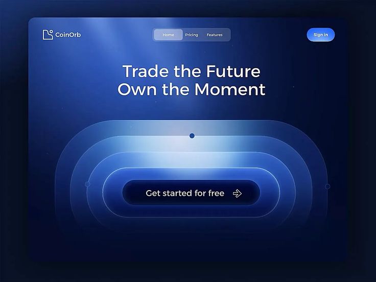 Modern web application example - CoinOrb trading platform